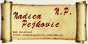 Nadica Pejković vizit kartica